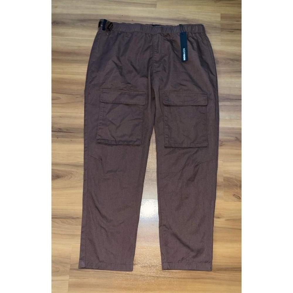 Mens NWT Fashion Nova Cargo Straight Leg Brown Pants‎